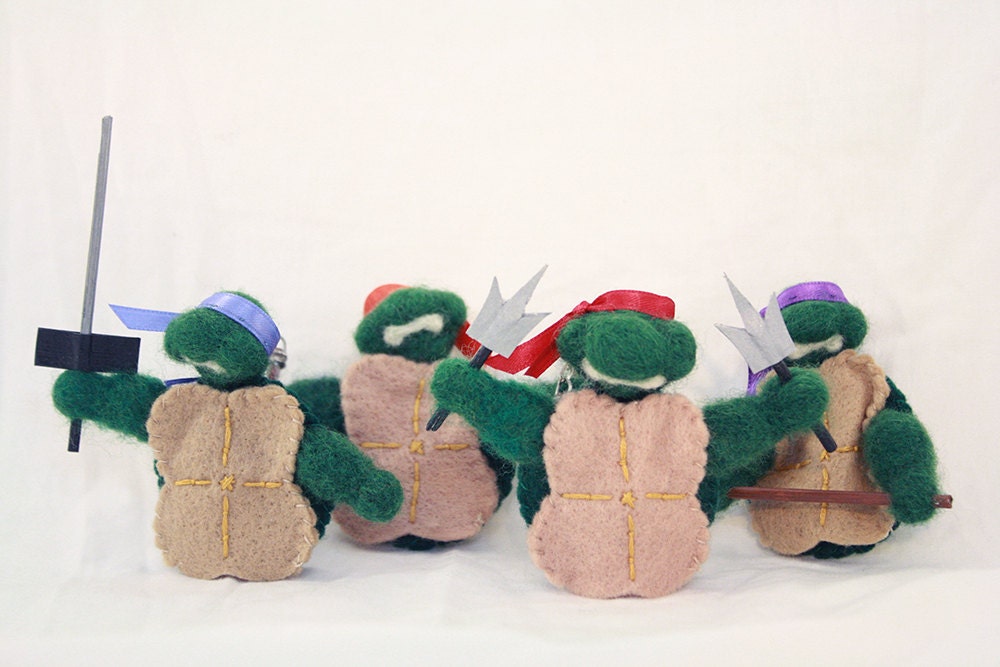 TMNT finger puppets - set of four - ON SALE