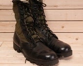 Black And Green Army Boot 7R