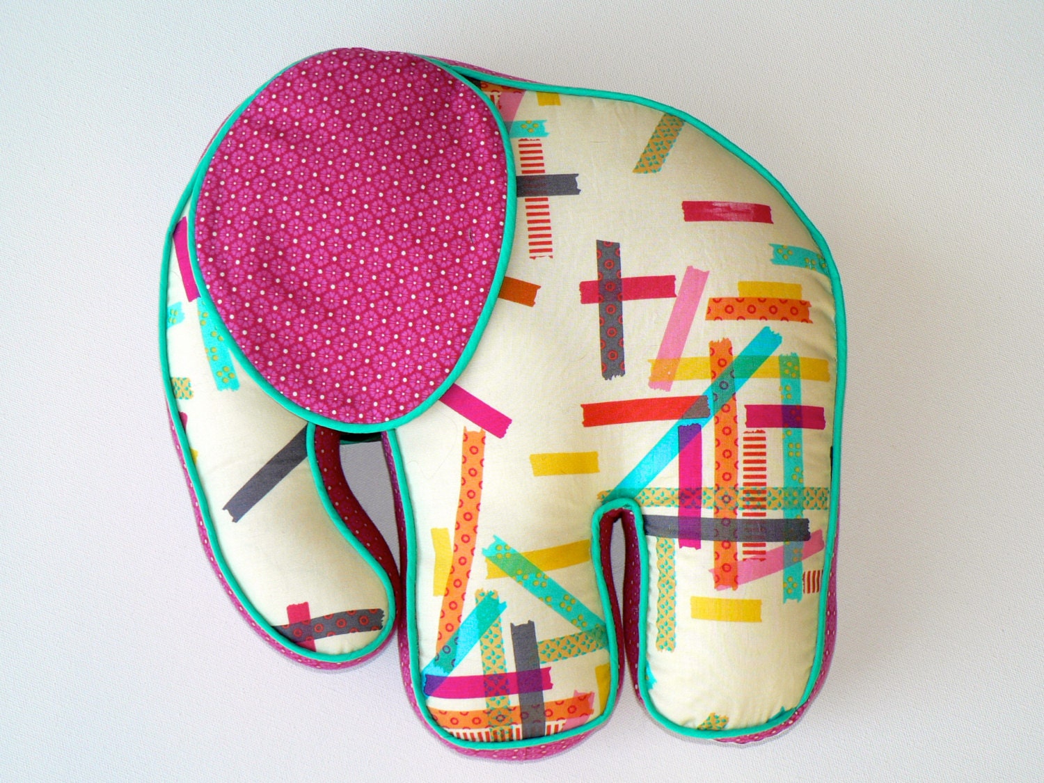 Elephant Pillow in Bright Modern Colors