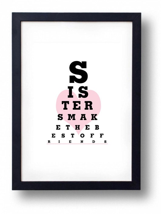 Poster/Modern art print Quote art(Sisters Make the Best of Friends)...