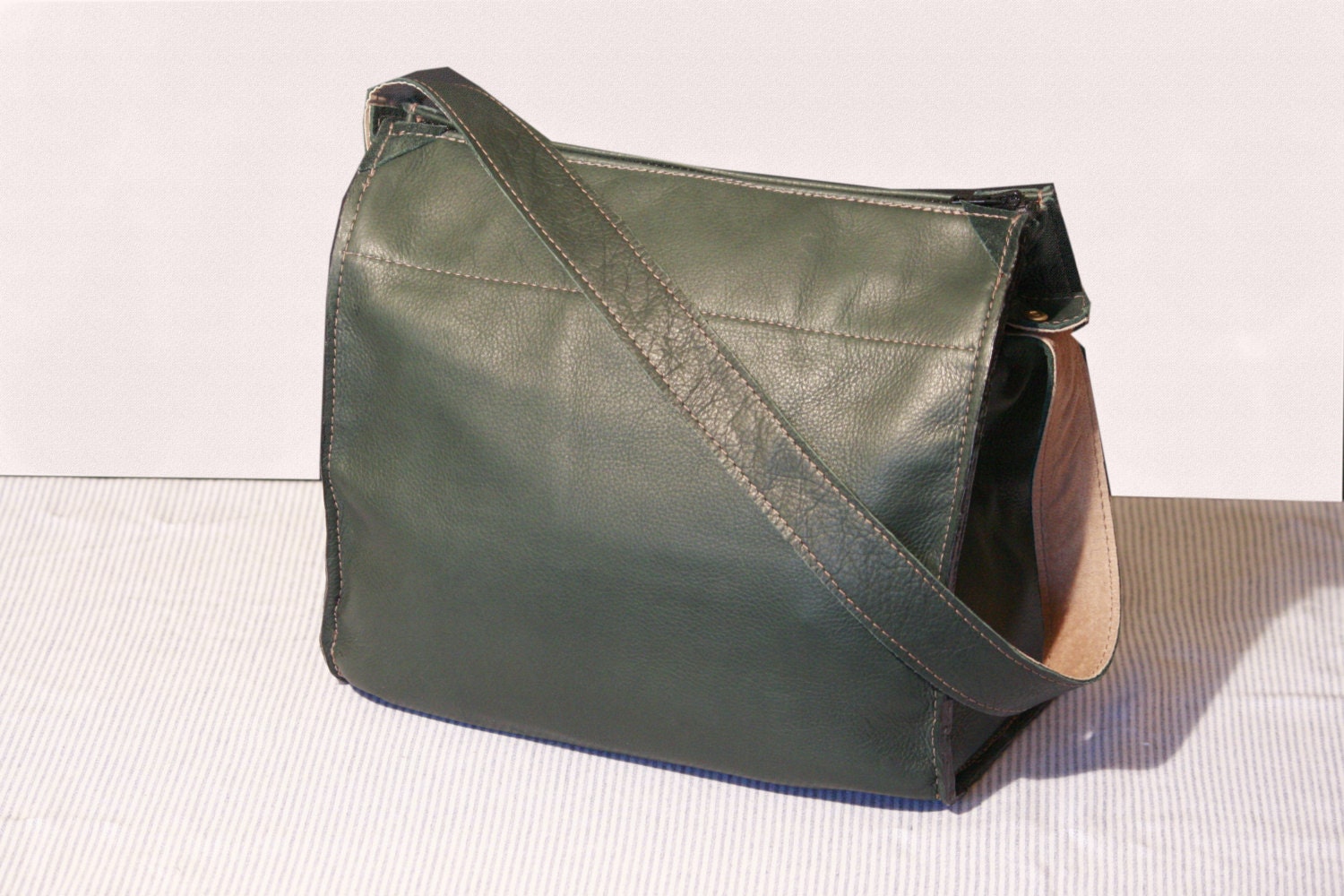 Leather Tote, Leather Bag, pockets, handmade napa leather
