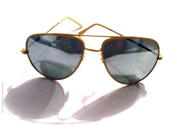 Vintage Mirror Cops Prescription Sunglasses, Sports Race Car Glasses, Starsky and Hutch, Fashion Designer, Mod, Retro