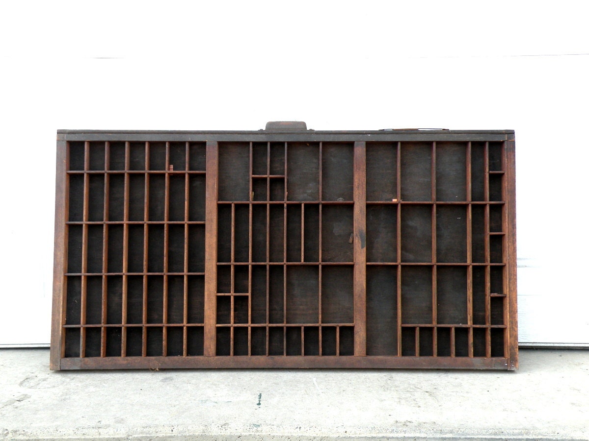 Vintage Wood Printers Tray Drawer, Organizing, Instant Collection, Shadow Box, Jewelry Box