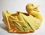 Vintage McCoy Yellow Duck Planter
