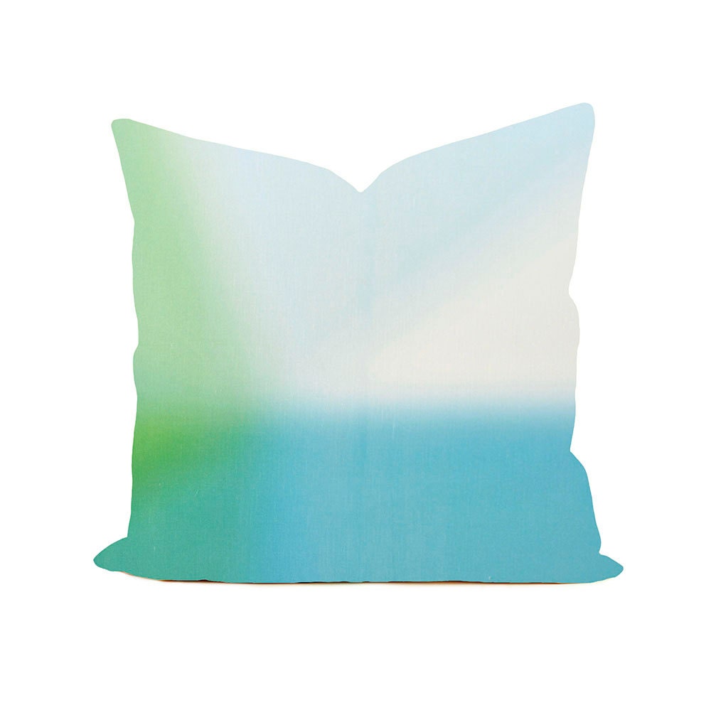 Cotton Pillow Cover - Blue Haze, 18" x 18"  Artwork, Illustration, Geometric, Modern, Illustration