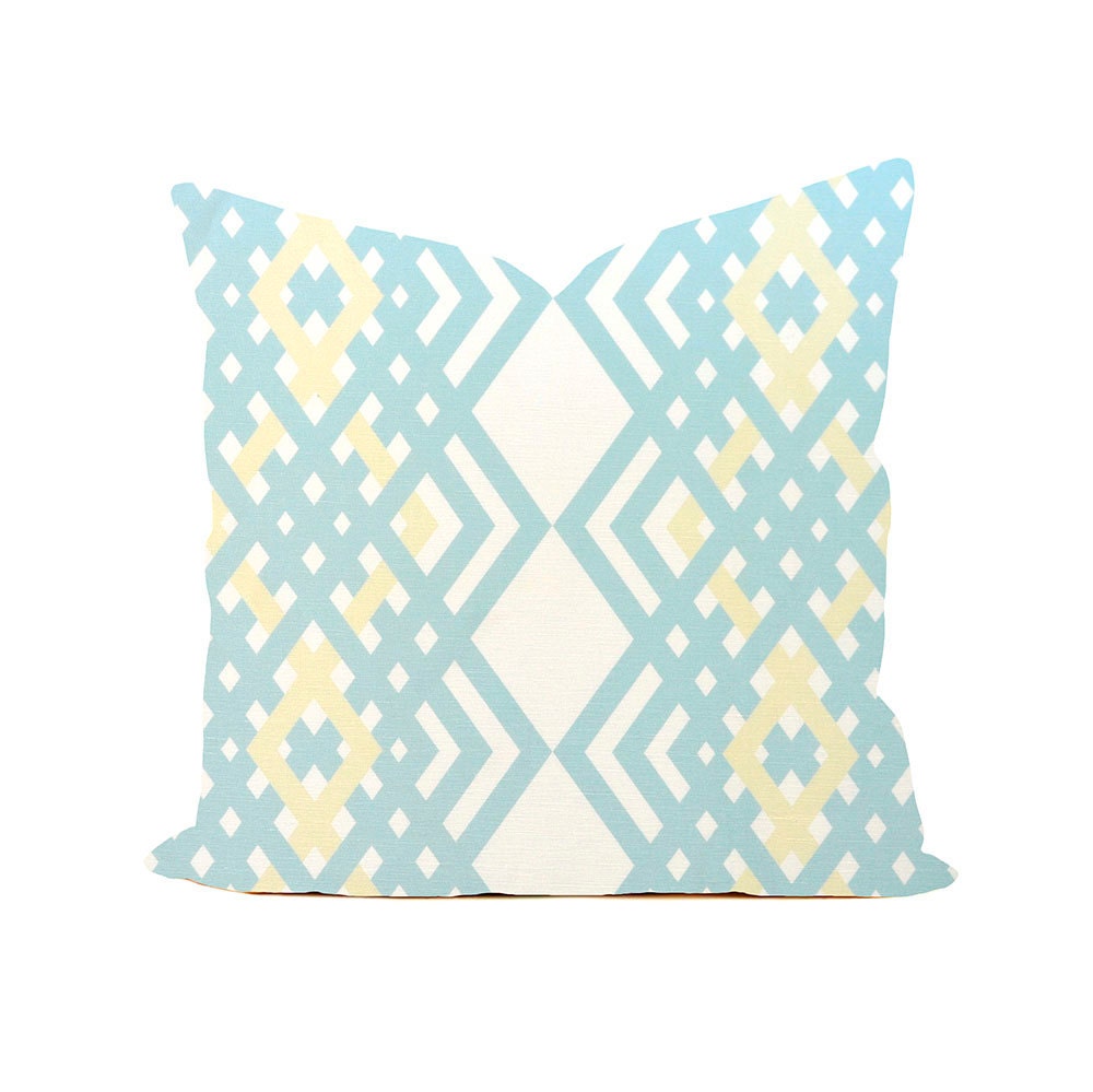 Cotton Pillow Cover - Royal Lattice, 18" x 18"  Artwork, Illustration, Geometric, Modern, Illustration