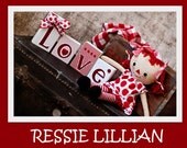 LOVE  Letter Blocks . Valentines Day
