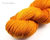 Merino - fingering weight - 4ply - hand dyed gold yarn - "King Midas" - UK Seller - The Soft Baroness