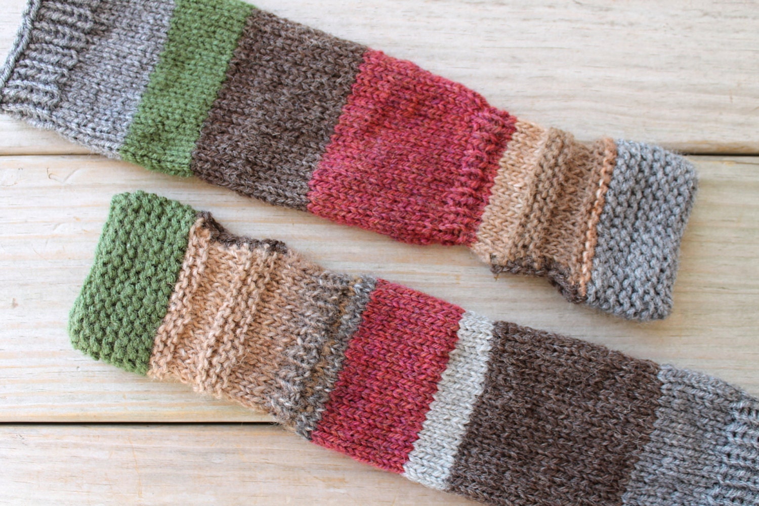 Hand knit arm warmers / urban rustic / cottage chic / earthy colors / country / winter warm / multicolor / for her / mix and match