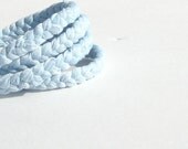 Fabric Bracelet. Baby Blue Braided Bracelet. for her or for girls. Spring Line. Wedding Bridesmaid Bracelet Something Blue - SmiLeaGainCreations