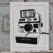 Large Polaroid Camera - Hand Pulled Screen Print with light watercolor washes - on 22x28 watercolor paper