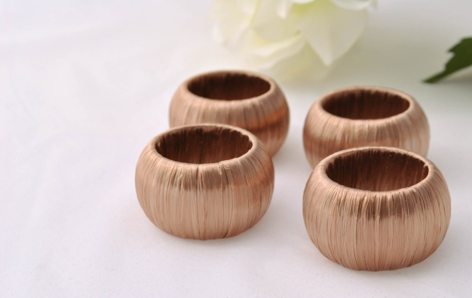 Copper Napkin Rings - Set of 4