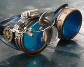 Victorian Steampunk goggles aviator victorian welding biker eye cup--gcg