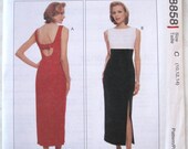 1990s Evening Dress Pattern Jones New York McCalls 8858 Bust 32 34 36 Misses Size 10 12 14 Back Interest UNCUT FF