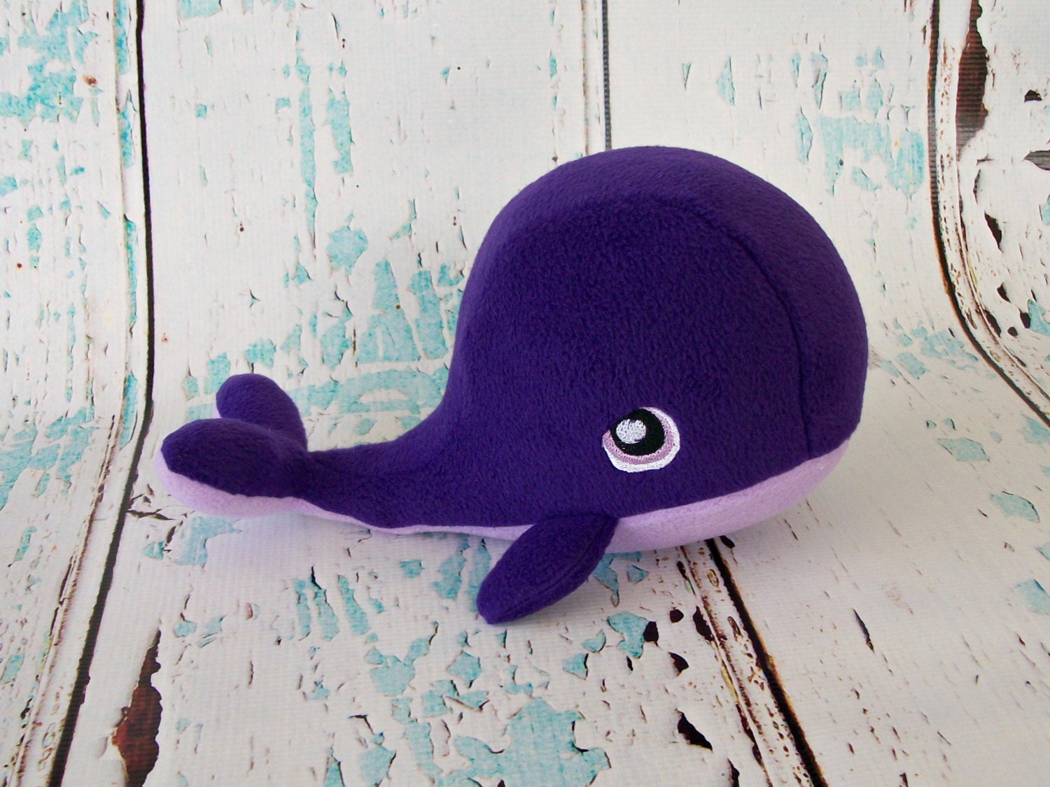 Ready To Ship - Dark Purple Whale - FREE SHIPPING