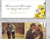 DIY or Printed,  Brilliant Bouquet Collection , Save the Date, Two sided