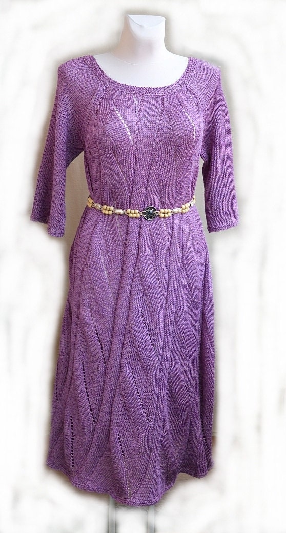 Purple long dress  made to order (Custom) knitted elegant chic bridal wedding