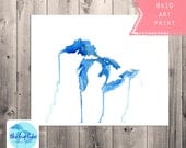 Great Lakes Watercolor Print - Michigan - Water - Under 50 - Blue - Michigan - For the Home