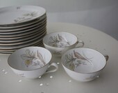 Dessert Set Seltman Weiden-K Bavaria No 19-9 with crown marking on back