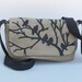 screenprint messenger bag, birds on a branch