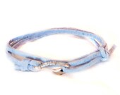 Fish Hook Bracelet - Purple Suede