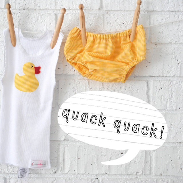 Rubber Duck Baby Diaper Cover and tank