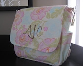 Messenger or Backpack Diaper Bag with Monogram - Custom Fabric Options