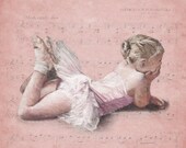 Little ballerina sugar plum fairy signed limited edition giclee ballet print from pastel drawing. Fits IKEA frames