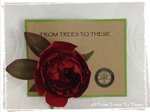 Peony Hair Comb - Paper Flower - Red Peony Fascinator - Hair Fascinator