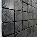 Charred Squares - Wooden Wall Sculpture