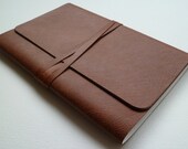 Larger Leather Bound Notebook/Journal Light Brown With a Distressed Finish Handmade