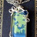 Peter Pan Pendant (N176) - Steampunk Necklace - Vintage Artwork Under Glass - Wrapped Wire - Silver Plated - Swarovski Crystal