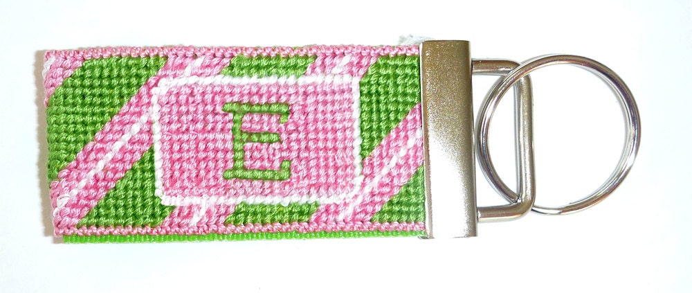 Needlepoint Kit - Monogrammed Key Fob