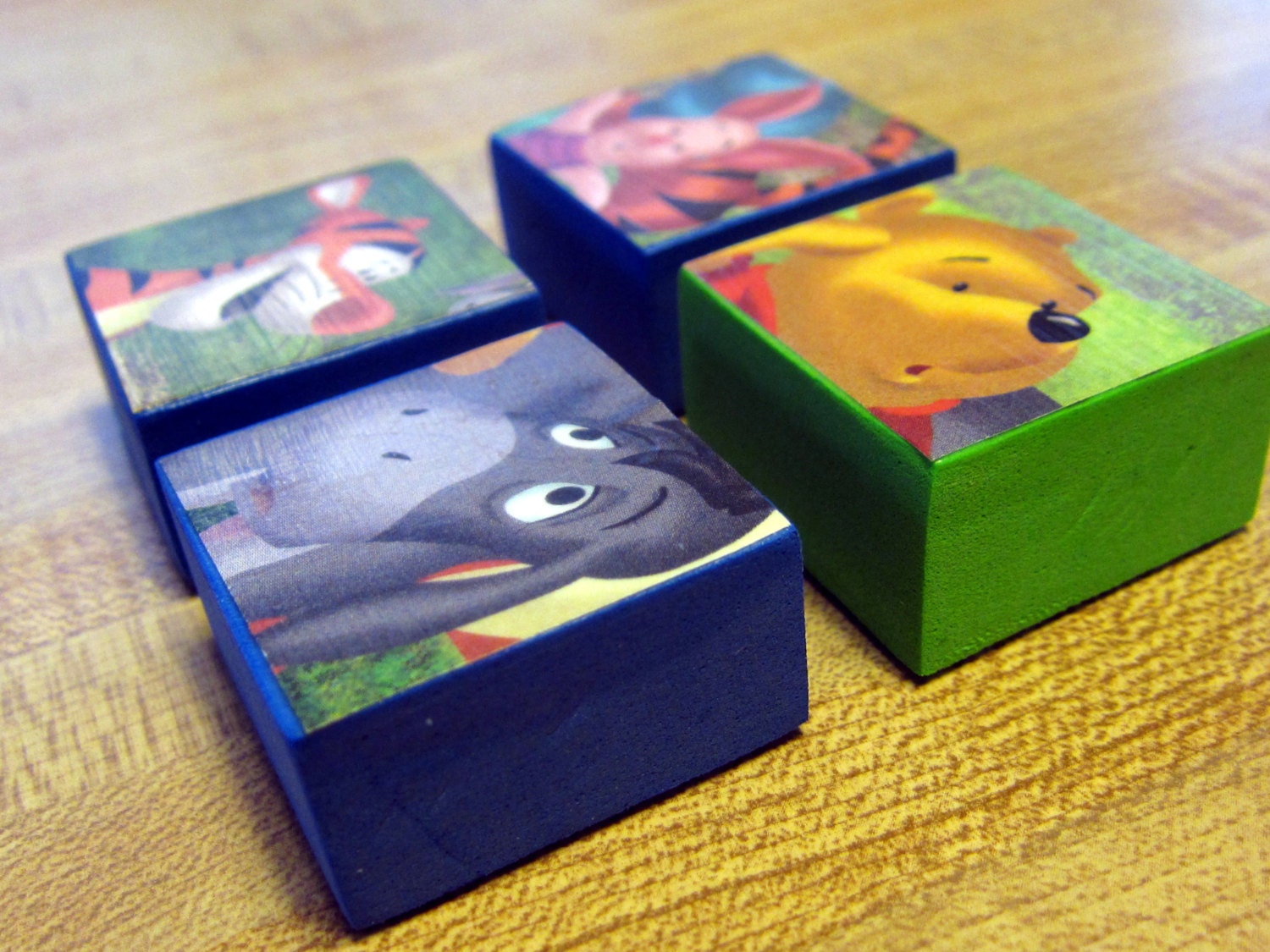 SALE // Winnie the Pooh Foam Magnets - Set of Four, Winnie, Eyore, Tigger and Piglet