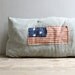 Vintage Ticking Flag Pillow