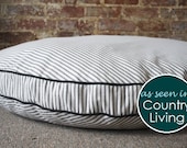 Black Ticking Dog Bed - Round 38"
