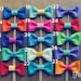 6 Bow Ties on a stick // Wedding Photo Props  // Soft Felt // Wedding Photo Booth Props // Assorted Props // Carnival Theme Wedding