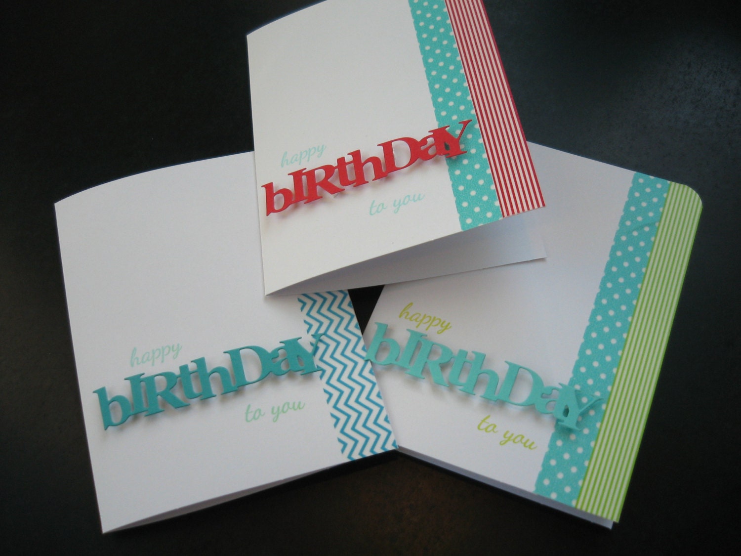 Washi Tape Birthday Card Set of 3