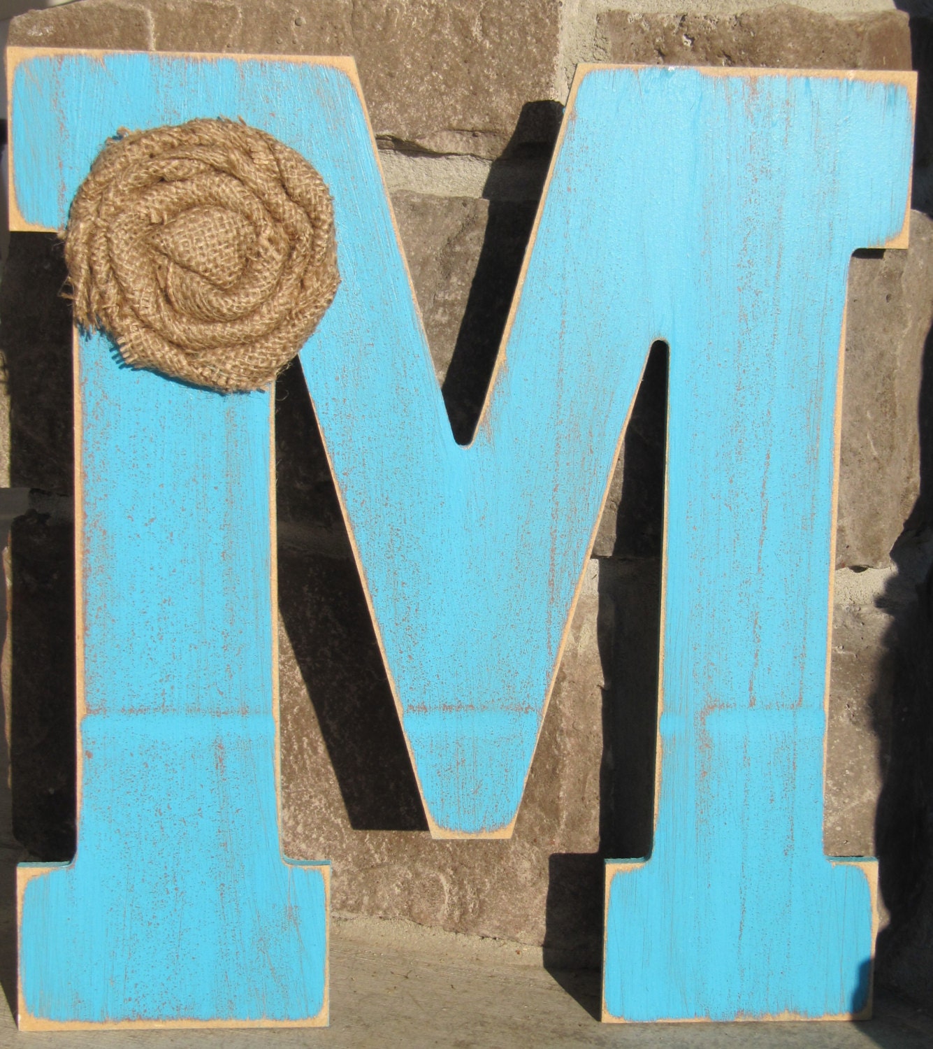 Custom distressed wood letters for home decor - 13.5 in/Bridesmaids gifts/Wedding gifts/baby shower gifts