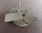 Massachusetts State Necklace (sterling silver)