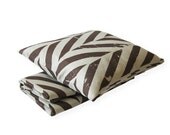 Custom duvet by Lovely Home Idea. Queen size Zigzag Chevron Herringbone linen bedding collection.