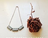 FREE SHIPPING,Native american inspired handmade beaded leather necklace,aztec,cleopatra,egyptian,unique,african,boho,silver plated chain