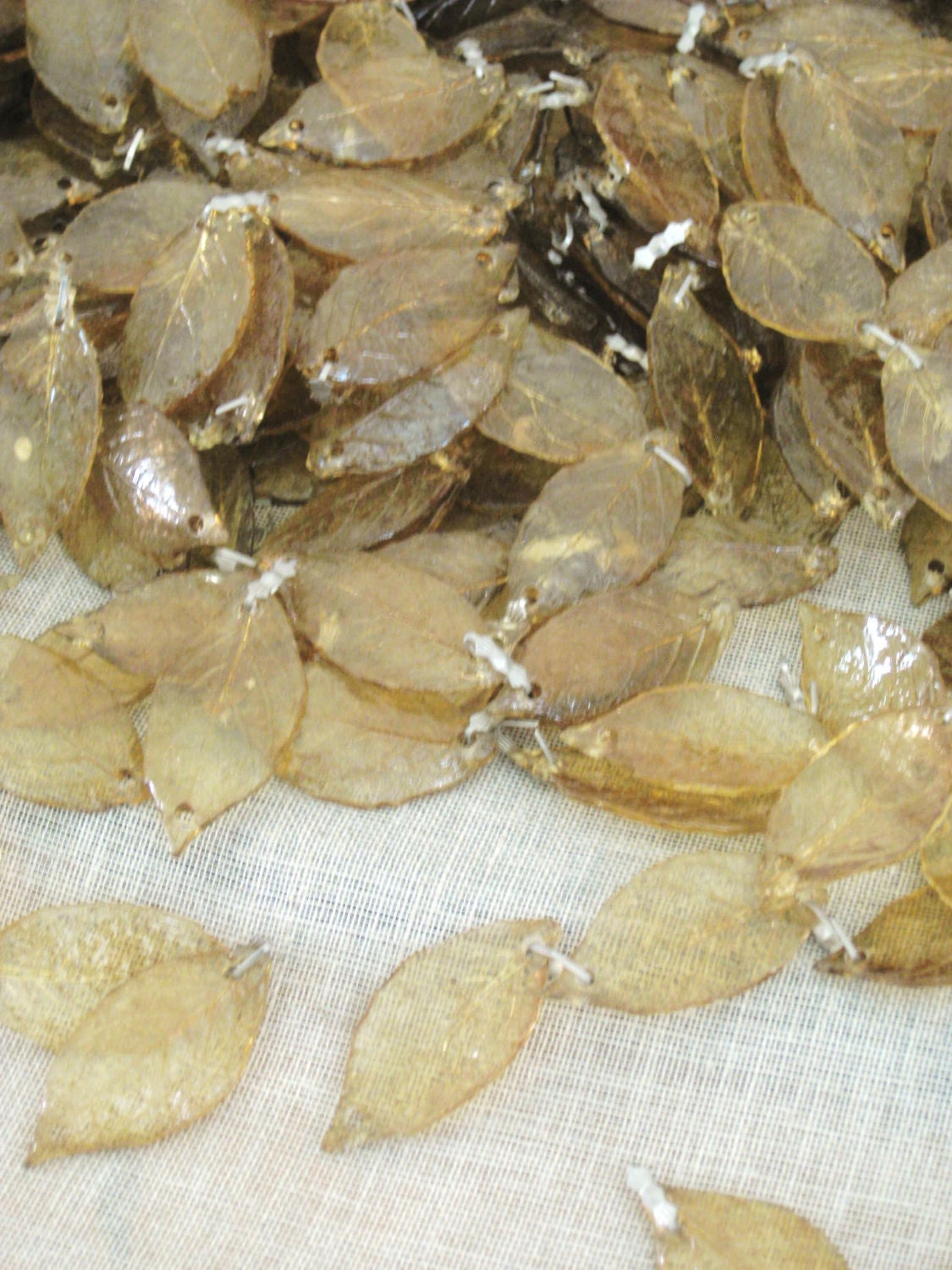 40% off Entire Shop - Large Lot of Vintage Acrylic Leaves Several Hundred- Jewelry Supplies/ Beads