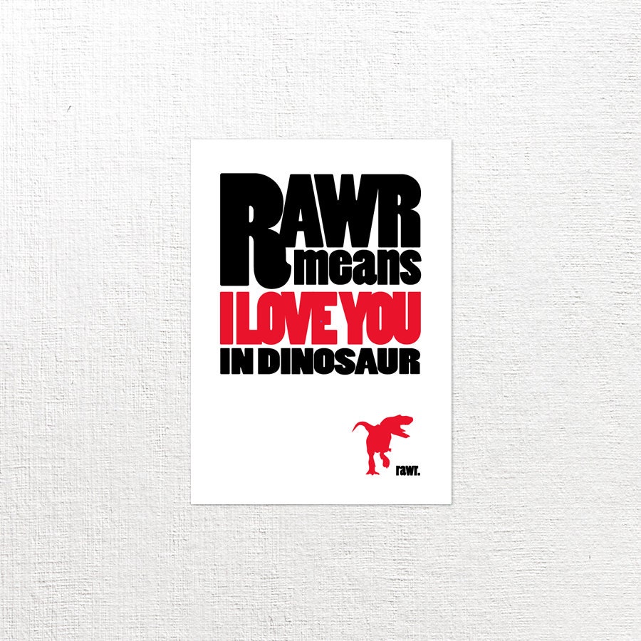 5x7 RAWR Print // Choose Your Dino