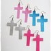 Faux Leather corss earring