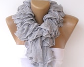 ruffle scarf, knitted scarves, 2013 scarf trends, Cotton scarf, knitting scarf, neckwarmer, fashion accessories