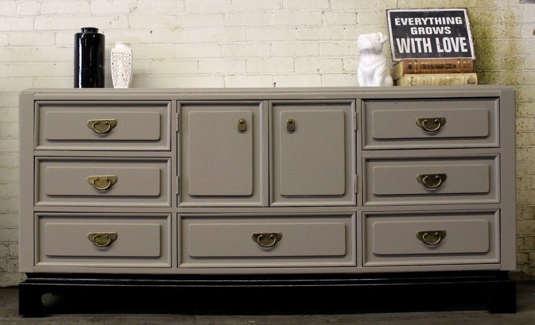 Vintage Oriental Bassett Dresser/Credenza/Buffet