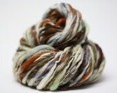 Handspun Thick and Thin Yarn Merino Wool Slub tts Hand dyed Self Striping lr 22a