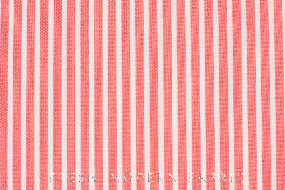 Half Yard Posy Stripe in Geranium, Aneela Hoey, Moda Fabrics, 100% Cotton Fabric