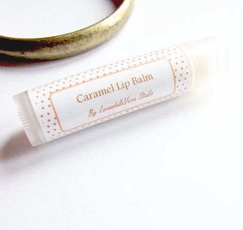 Caramel  Lip tube Balm - sweet, tasty, caramel moisturizing lip balm with a caramel scent